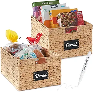 Multipurpose woven storage baskets for home organization
