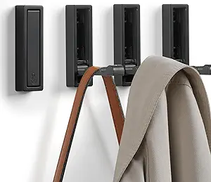 Foldable wall hooks for hanging coats and bags